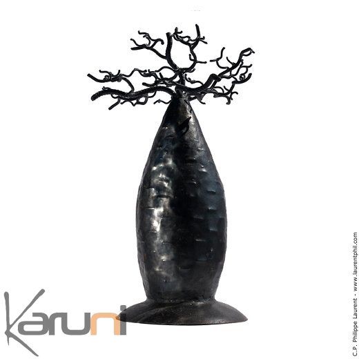 Jewelry Tree Baobab design jewelry holder 40/45 cm recycled metal Madagascar