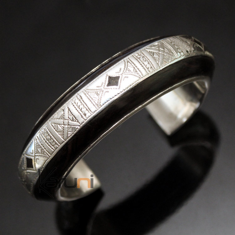 Large Tuareg city bracelet in silver 6