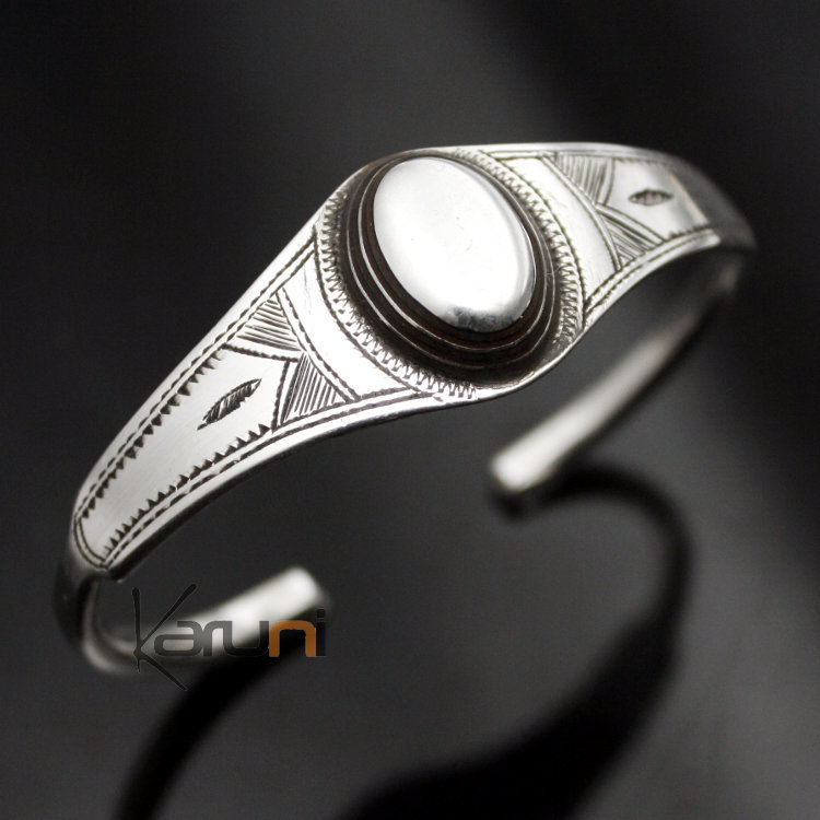 Large Tuareg city bracelet in silver 6