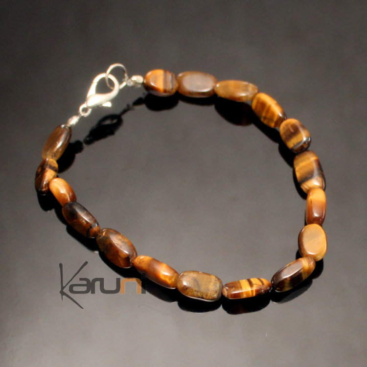 jewelry ethnical silver tiger eye stone Bracelet