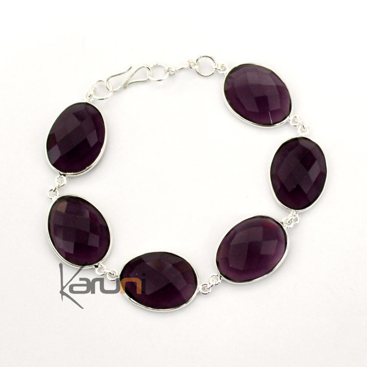 Amethyst sterling silver bracelet 15