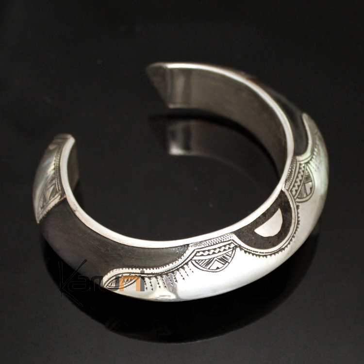 Large Tuareg city bracelet in silver 6