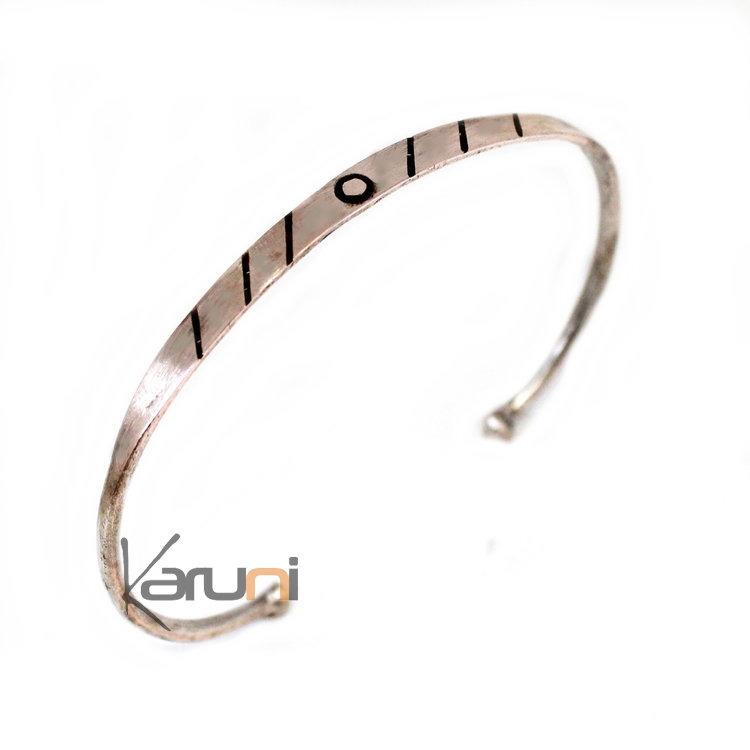 Mauritanian Mix Silver and copper Ebony Bracelet 3003