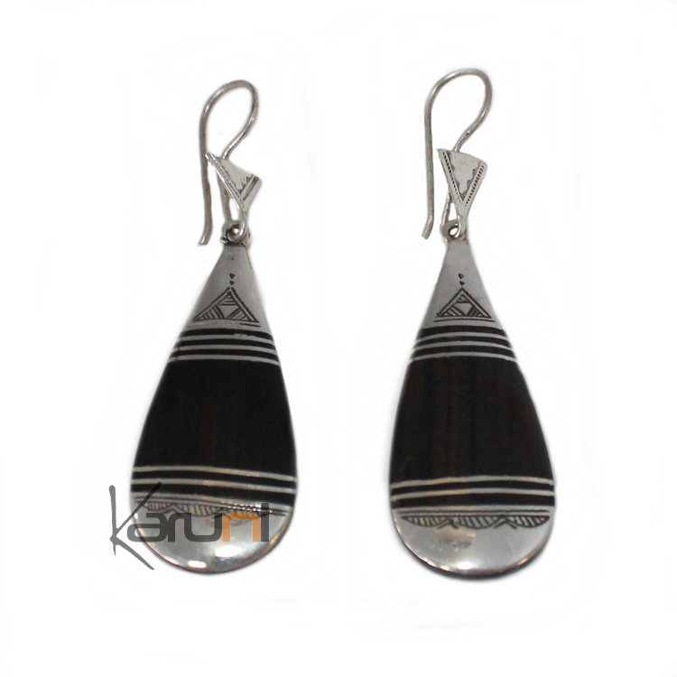 Ethnic Earrings Sterling Silver Jewelry Ebony 5035