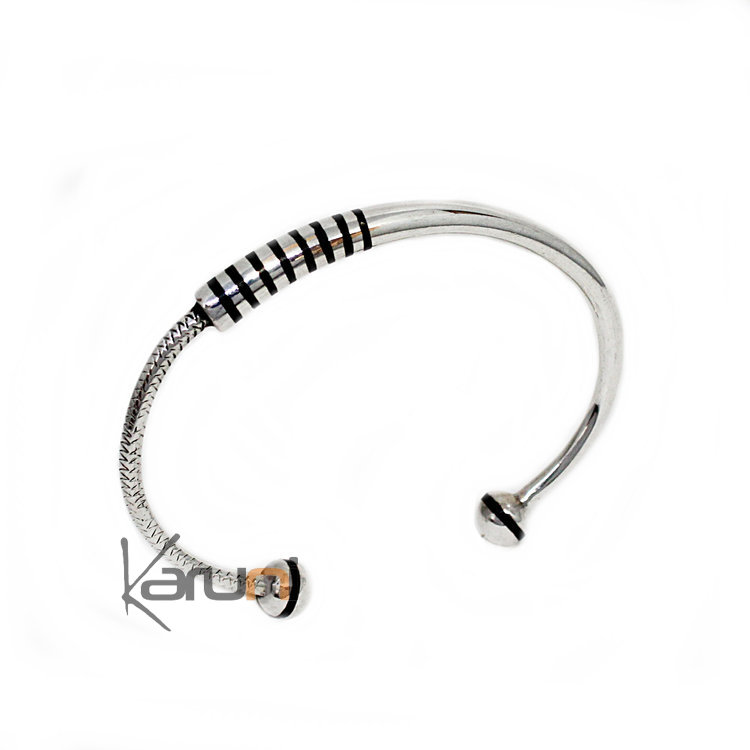 Ethnic Bracelet Sterling Silver Ebony 3064