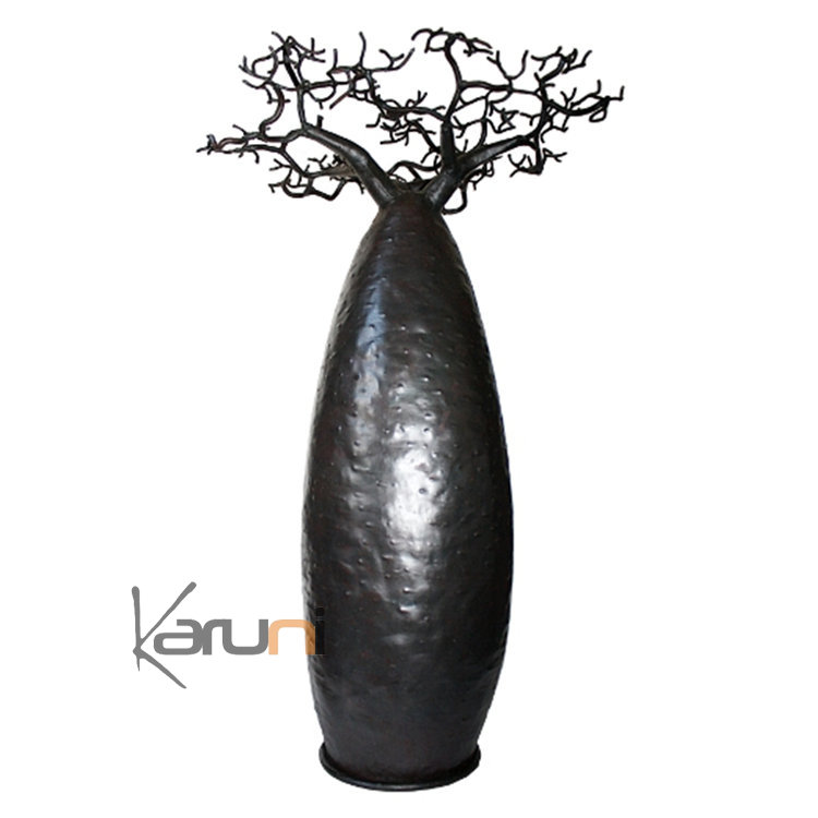 Jewelry Tree Baobab design jewelry holder 90 cm recycled metal Madagascar