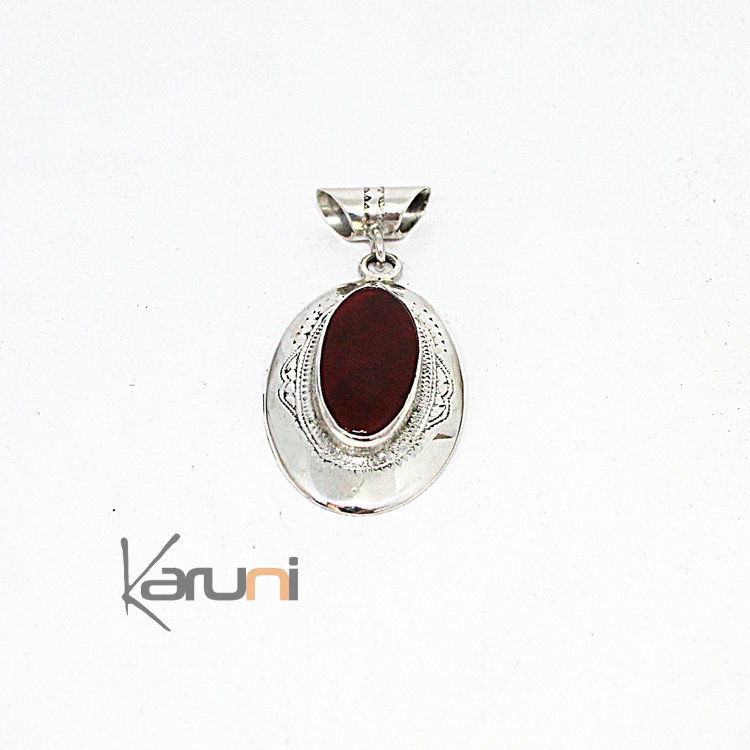 Necklace Pendant Sterling Silver Agate 7048