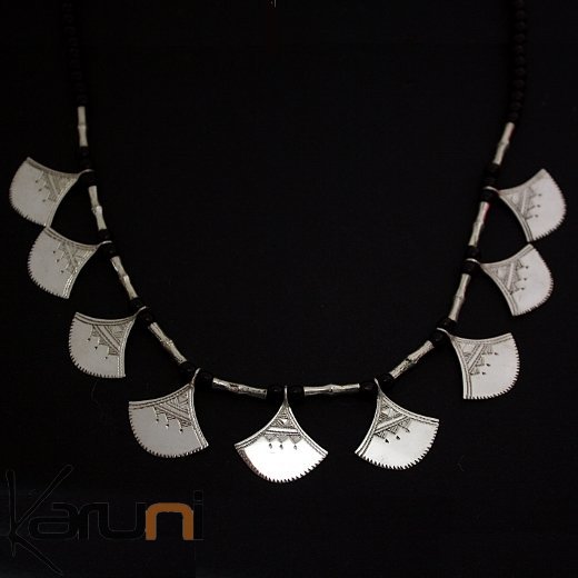  Silver necklace shat-shat lotus beads 1