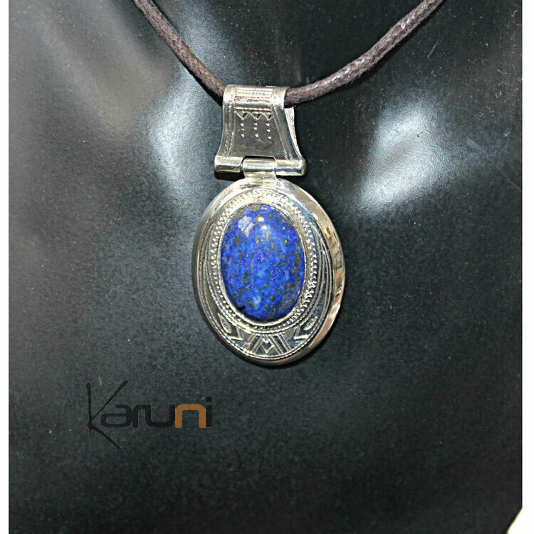 Sterling Silver Pendant Lapis Lazuli Pas