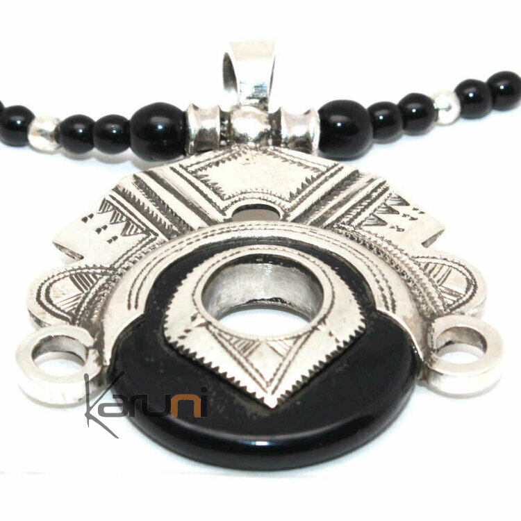 Necklace Pendant Sterling Silver Onyx