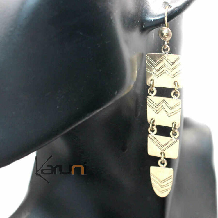 Golden Brass Earrings Caro