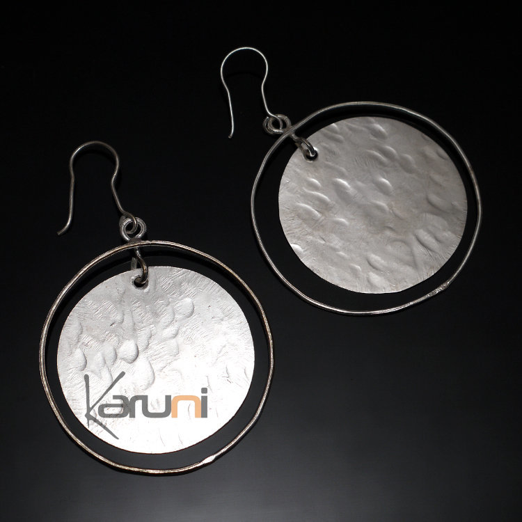 Circles silver Earrings 