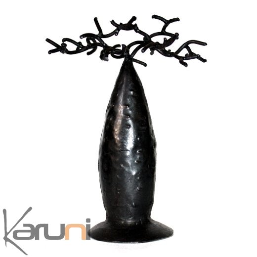 Jewelry Tree Baobab design jewelry holder 40 cm recycled metal Madagascar