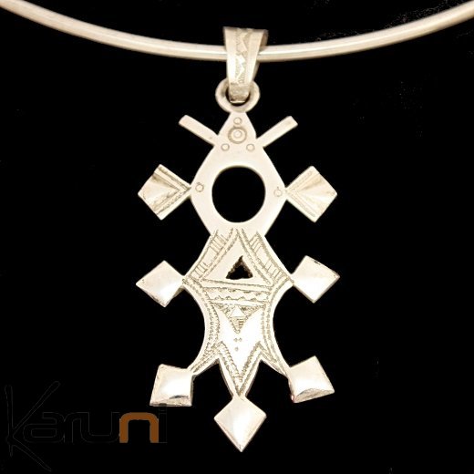 African Southern Cross Necklace Pendant Sterling Silver   from Bilma Niger Tuareg Tribe Design 2