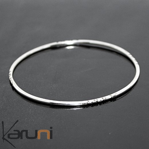 Ethnic Bangle Bracelet Sterling Silver Jewelry Engraved Tuareg Tribe Design 03