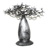 Jewelry Tree Baobab design jewelry holder 25-30 cm recycled metal Madagascar