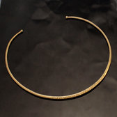 Ethnic Jewelry Tuareg African Thin Necklace Bronze Mauritania 02