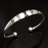 Ethnic Bracelet Sterling Silver Jewelry Ebony Large Kid/Baby Tuareg Tribe Design 04