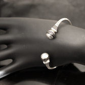 Ethnic Bracelet Sterling Silver Jewelry Angle Ebony Ends Men/Women Tuareg Tribe Design 03 b