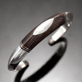 Ebony sterling silver bracelet