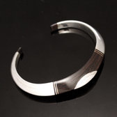 Ebony sterling silver bracelet