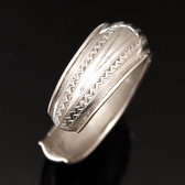 Ethnic Bracelet Sterling Silver Jewelry Large Rounded Engraved Tuareg Tribe Design 05 b