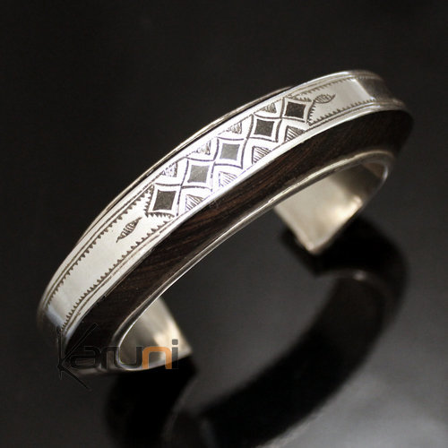 Large Tuareg city bracelet in silver 6