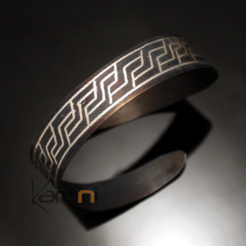 Berber Silver and Steel Cuff Bracelet 