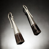 Earrings in Silver and Ebony Clubs 83