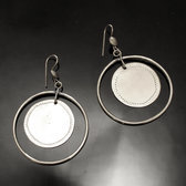 Fulani Earrings Plated Silver Ovals Leaf Pendant African Ethnic Jewelry Mali