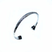 Ebony silver bracelet 