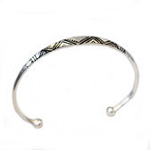 Engraved sterling silver bracelet