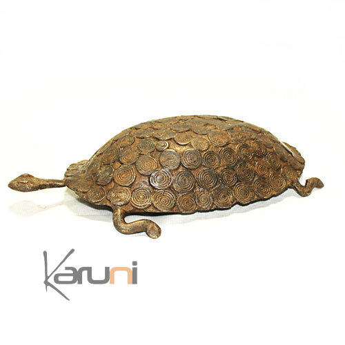 Dogon sculpture bronze turtle