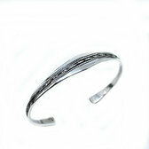 Engraved sterling silver bracelet