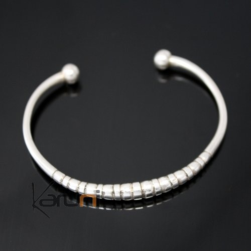 Ethnic Bracelet Sterling Silver Jewelry Round Beaded Men/Women Tuareg Tribe Design 02 b