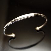 Ethnic Bracelet Sterling Silver Jewelry Ebony Round Men/Women Tuareg Tribe Design 01