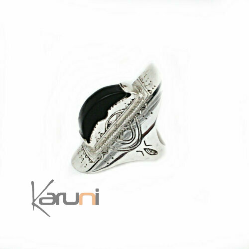 Onyx sterling silver ring
