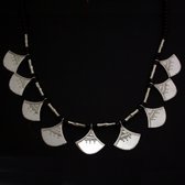 Ethnic Necklace Sterling Silver Jewelry Lotus Shat-Shat Beads Tuareg Tribe Design 1