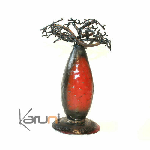 Medium Jewelry Tree Baobab design jewelry holder Red