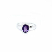 Amethyst silver ring