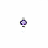 Amethyst silver ring