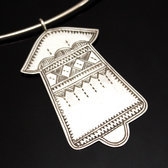 African Necklace Pendant Sterling Silver Ethnic Jewelry Fatma Hand Khamsa Tuareg Tribe Design 07