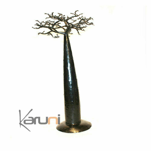 Jewelry Tree Baobab design jewelry holder recycled metal Madagascar