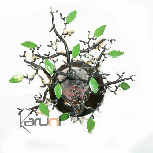 Jewellery Tree flat Baobab 40 cm recycled metal green