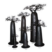 Jewelry Tree Baobab round design jewelry holder 40 cm recycled metal Madagascar b