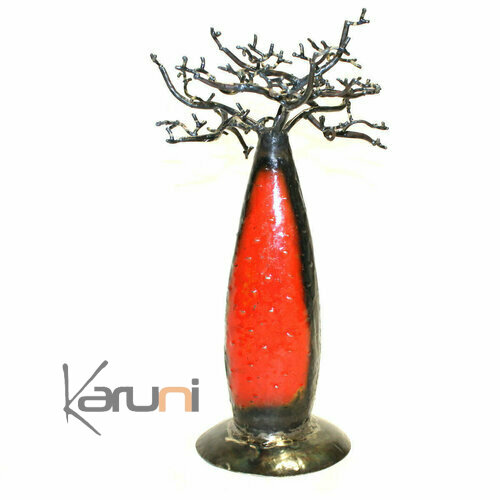 Jewelry Tree Baobab design jewelry holder Red 30 cm